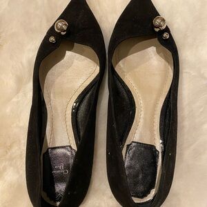 Dior Black Suede Pointed Toes Flat Shoes